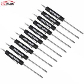 Qrf029 Rastp 10x Black Mini Pocket Screwdriver Phillips And Flat Head Tip With Magnet Clip