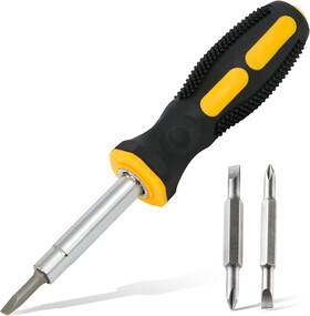 Screw61 Raven 6-in-1 Screwdriver Set Non-slip Grip Multi-tool With Steel Bits