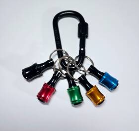 Redtagtown 601549197673 5pcs 1/4 Inch Hex Shank Quick Release Keychain Drill Bit Holder Set For Screwdrivers