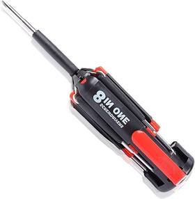 43222-6292 Renext 8 In 1 Multi Portable Screwdriver Tools Set With 6 Led Torch Black