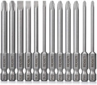 Rexbeti Slotted Phillips Screwdriver Bit Set 1/4 Inch Hex Shank S2 Steel Magnet