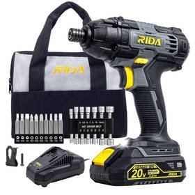 Rcw787-1a Rida Cordless Impact Driver Kit 180n.m 20v Electric Drill/driver Set 1/4 Inch A