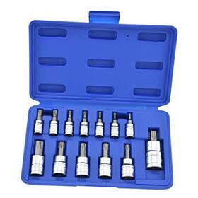 10073a Ridgerock Tools Inc. Torx Bit Socket Set 13-piece S2 Steel Bits And Cr-v Tamper Proof