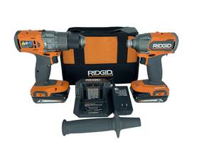 Ridgid 648846090849 18v Brushless Drill/driver And 3-speed Impact Driver Kit With 2 2.0 Ah Batt