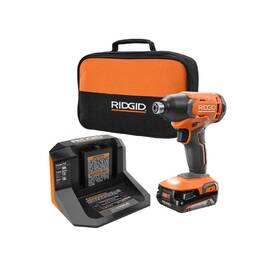 Ridgid 715450450595 18v Cordless 1/4 Inch Impact Driver Kit With 2.0 Ah Battery And Charger