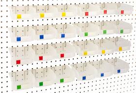 Bin-331-clear-24 Right Arrange Pegboard Bins 24 Pack Clear - Hooks To Any Peg Board Organize Hardware A