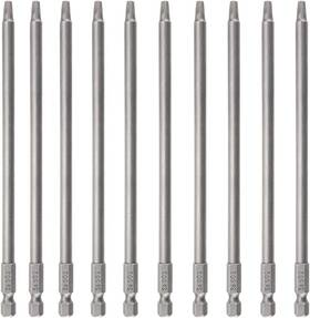 Rocaris 632230689641 10pcs 1/4 Inch Hex Shank Long Magnetic Square Head One Size Grey