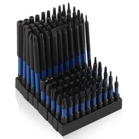 R-344 Rocaris 100 Pcs Screwdriver Bit Set 14 Slotted 26 Phillips 20 Square Torx