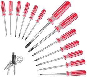 Ronmar 744759182210 13-piece Magnetic Torx Screwdrivers Set Security Tamper Proof T4