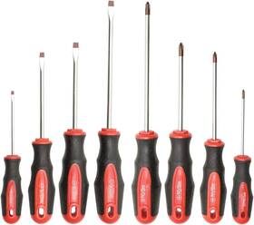 15107-rt Rotation 8piece Magnetic Screwdrivers Set With Red Tip 4 Phillips And Slotted Tips Prof