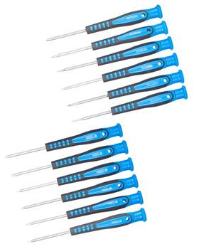 Rotation 680306592135 12-piece Precision Screwdriver Set Phillips Slotted Torx Star Magnetic Sc