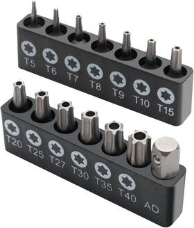 Rotation 680306592630 14-piece Tamper Resistant Star Bits Chrome Vanadium One Size 14pc