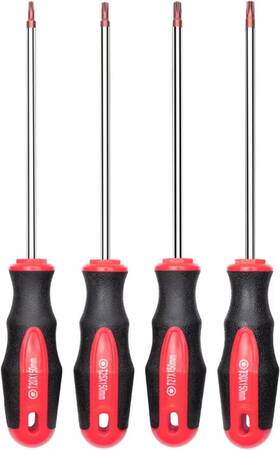 Rotation 680306592647 4pcs Magnetic Tip Torx Screwdriver Set 4 Star Screwdrivers T20 T25 T27 T30