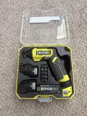 Ryobi 313037439409 Usb Lithium Multi Head Screwdriver Kit Battery Charging Cable 10pc Bit Set