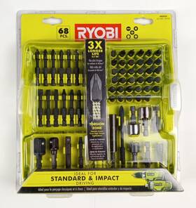 Ar2026 Ryobi 68 Pcs Bit Set Ideal For Standard And Impact Driving Tools Dockit New