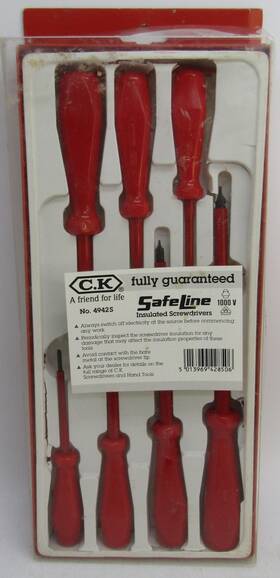 934304 Safeline C.k. No. 4942s Insulated Screwdrivers 7 Piece Set