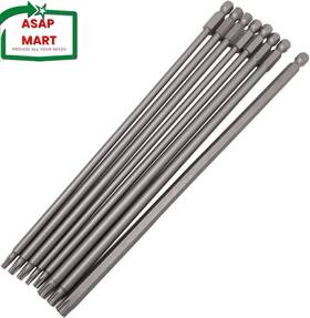 Saipe 313025338370 8pcs 200mm/7.9 Inch Long Torx Head Screwdriver Bit Set Magnetic Tamper Proof Securit