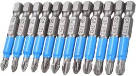 Saipe 445015077044 12pcs Magnetic Phillips Pozidriv Screwdriver Bit Set 1/4 Inch Hex Shank