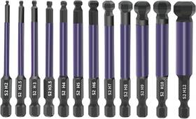 Saipe 445057849890 12pcs Ball End Hex Bit Set 75mm/3 Inch Length Screwdriver Mag