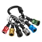 Saipe 6pcs Keychain Extension Bar Aluminum Alloy Screwdriver Bits Holder Set