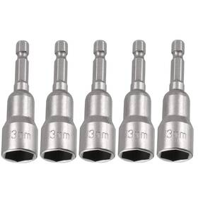 Saipe 761344877757 5pcs Power Screwdriver Nut Driver Bit Set Sizes 13mm 1/4 Inch Hex Shank Impact Nu