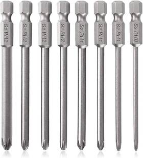 Saipor 631105455879 Saiper 8pcs Magnetic Cross Head Screw Driver Bit Phillips 75mm