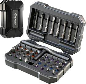 Saker 89232 42-in-1 Magnetic Screwdriver Kit With T Handle Multi-bit Dark Grey