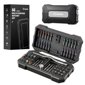 B0g43ts7cl Saker 66 In 1 Magnetic Screwdriver Set Portable Multi Bit Ratcheting
