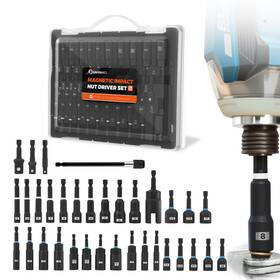 Sakerneo 757940663627 Saker Magnetic Nut Driver Set - Impact-grade Sockets Deep Well Spar