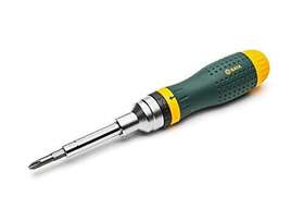 Sata 891645132415 19-in-1 Multipurpose Ratcheting Screwdriver Set With 8 Double-sided Bits
