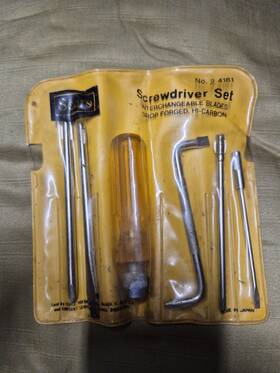 94181 Sears Screwdriver Set No.94181 Interchangeable Blades In Pouch Vtg Usa
