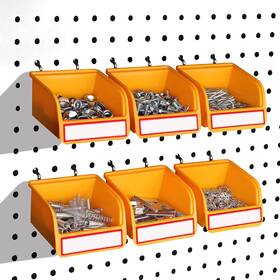 E70049 Sedt Elead Pegboard Bins Organizer Set 6-pack - Durable Storage Tray For Screws Nuts