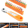 Sdy-94281 Sedy 23pc 1/4inch Mini Ratchet Wrench Close Quarters Screwdriver And Bits Set