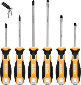 Sedy 313053242229 6-piece Magnetic Screwdrivers Set 3 Phillips And Slotted Tips Professional