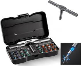 Seektik 766997779168 Upgraded 24 In 1 Magnetic Ratchet Screwdriver Set Diy Multi Bi