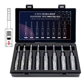 Sennmonn B0c39p9czk Extra Deep Magnetic Nut Driver Set 8 Pcs Adjustable