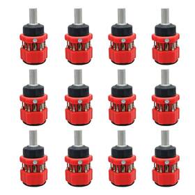 Sp-pd12-1-pk12 Sensible Products Case 12 12-in-1 Ratcheting Compact Multi-bit Short Stubby Screwdriver Set Red