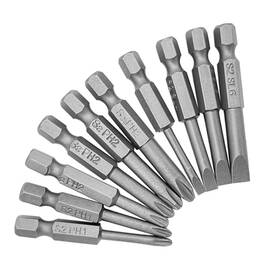 215602 Seonfook 10pcs Magnetic Slotted Phillips Screwdriver Bit Set With 1/4 Inch Hex Shank