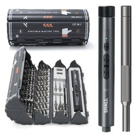 Sh112032eu Shall 127pcs Mini Electric Screwdriver Set 120pcs Tough S2 Steel Bits With Pen Sty