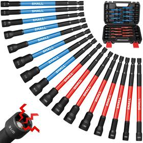 Sh169021ae Shall 16pcs Magnetic Nut Driver Set - 6 Inch Long For Impact Drill Sae