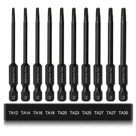 Ta14 Shaohua Ta12 Triangle Screwdriver Set 10pcs S2 Steel Drill Bit Sizes