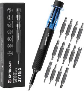 Sharden 726084022607 27-in-1 Precision Screwdriver Set Multi Bit Small Magnetic