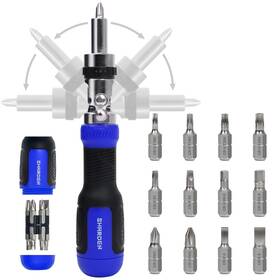 Sd014-blue Sharden Ratchet Screwdriver 13-in-1 Multi Tool All In One Ratcheting Scre
