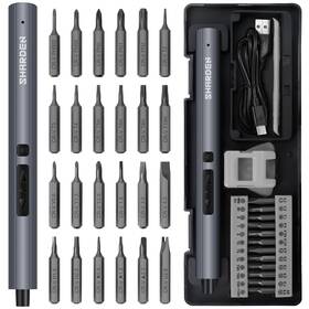 Sd018-grey Sharden Mini Electric Screwdriver 29 In 1 Small Screw Driver Kit Wit