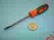 Shd143 Snap On Tools Orange And Gray Hard Handle Flat Tip Cabinet Screwdriver