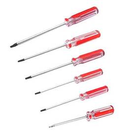 Shengqing 760611237324 6pcs Plastic Handle Triangle Head Screwdriver Set Magnetic Tip Y Shape