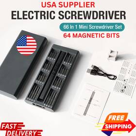 66in1 Shenzhen Shenchao New Energy Technology Co. Ltd Ef-66 Mini Electric Screwdriver Precision Set Cordless Led Repair Toolkit 64bits