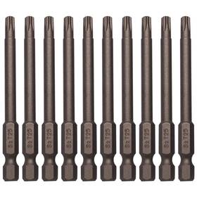 Sipery 610895308770 10pcs Magnetic Torx Head Screw Driver Bits 75mm/3inch Long 1/4inch Hex Shank