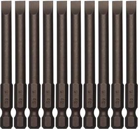 Sipery 778299856942 10pcs Flat Head Screwdriver Bits 6mm / 0.24inch Magnetic Grey