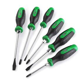 Sk 025141110067 6-piece Magnetic Screwdriver Set S2 Steel 3 Slotted And Phillips Screwdr